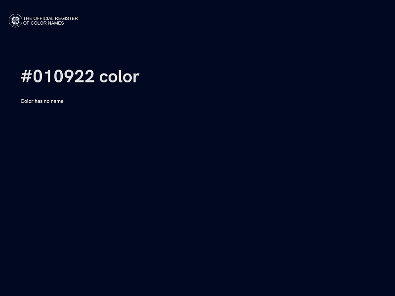 #010922 color image