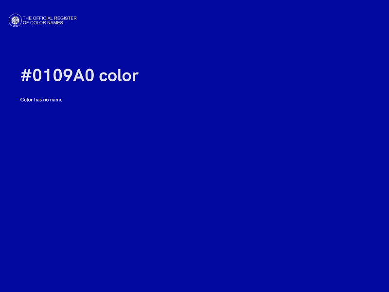 #0109A0 color image