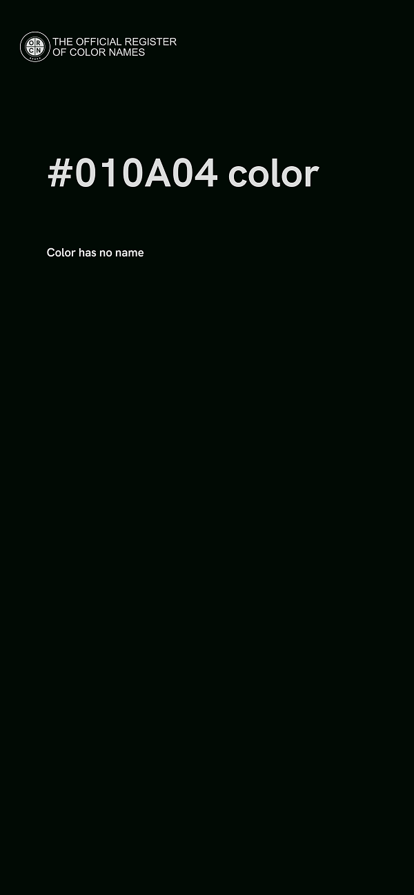#010A04 color image