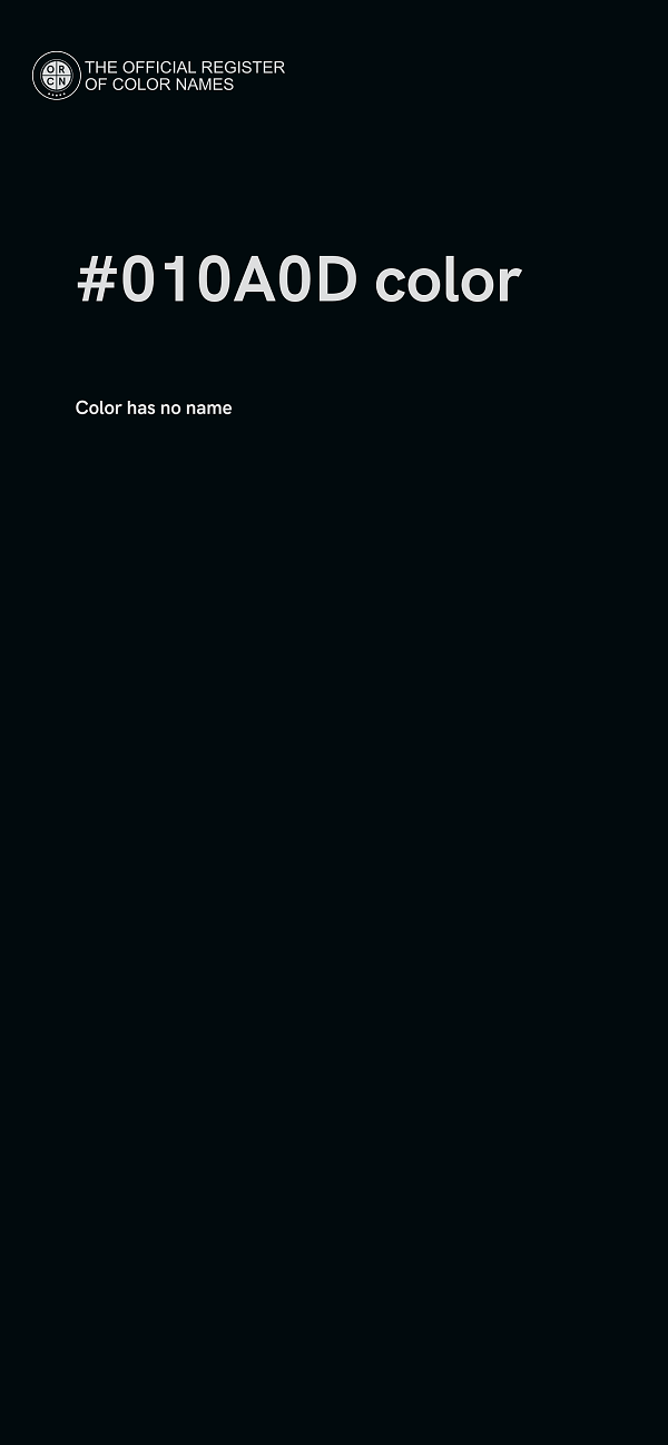 #010A0D color image