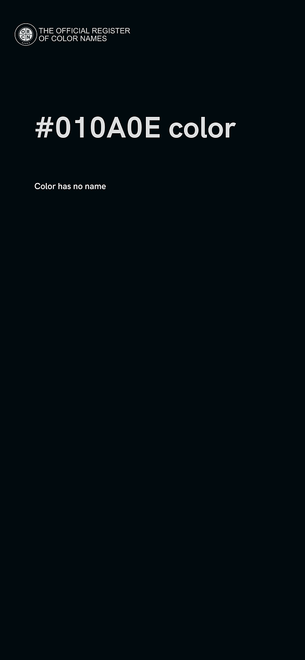 #010A0E color image