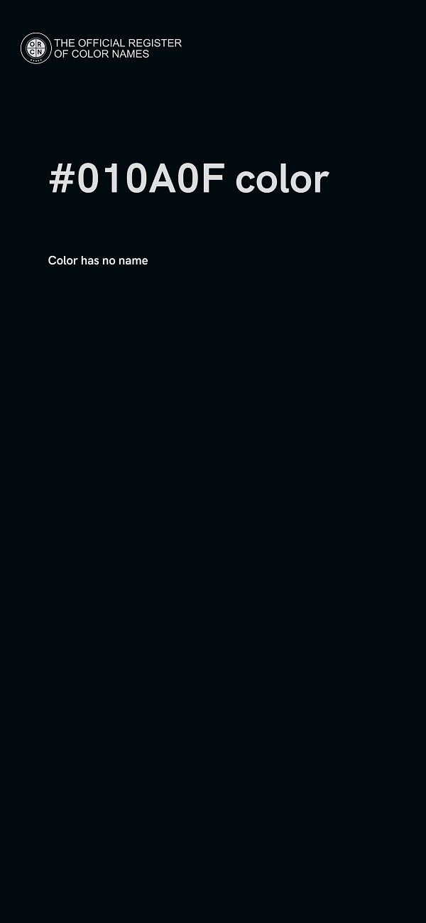 #010A0F color image