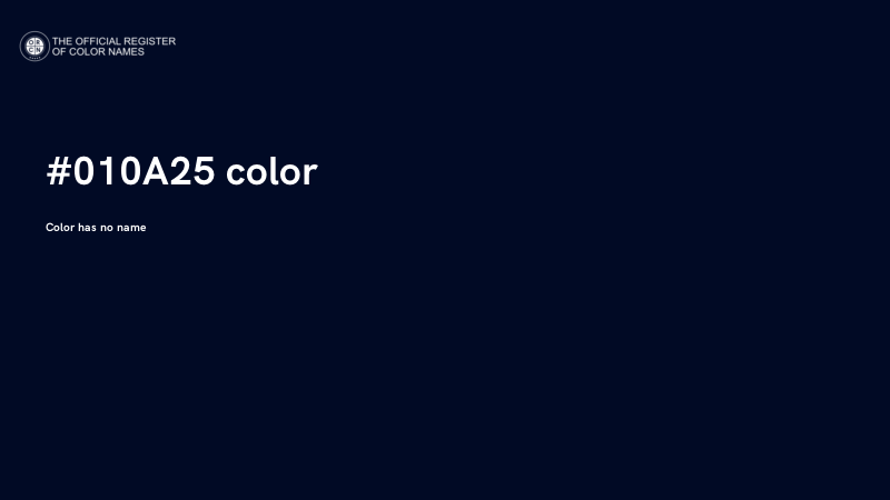#010A25 color image