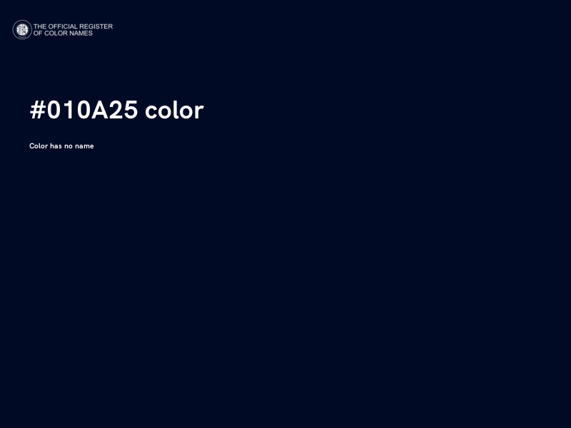 #010A25 color image