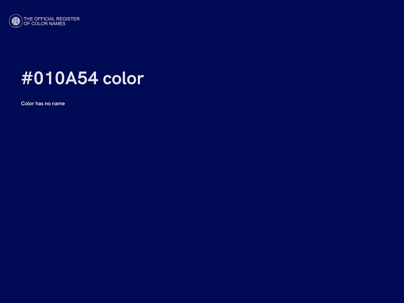 #010A54 color image