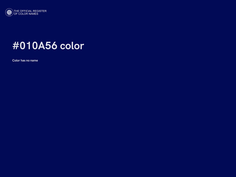 #010A56 color image