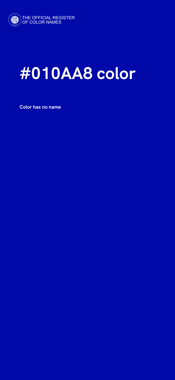#010AA8 color image