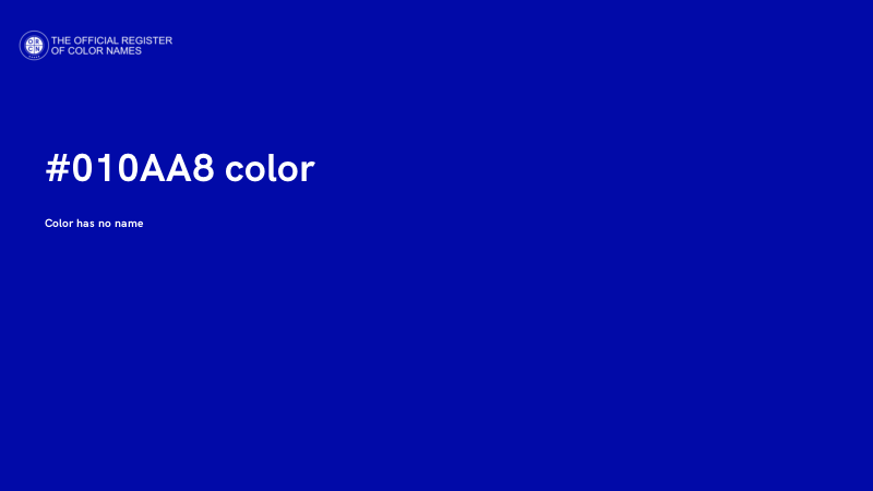 #010AA8 color image