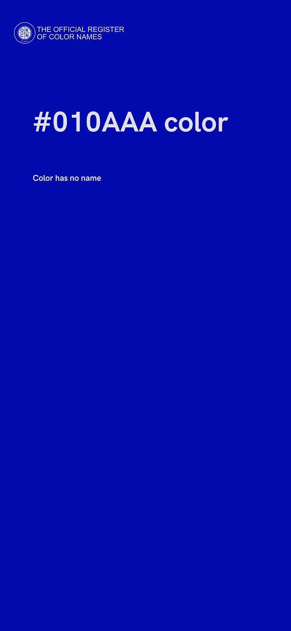 #010AAA color image