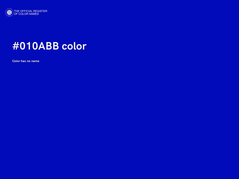 #010ABB color image