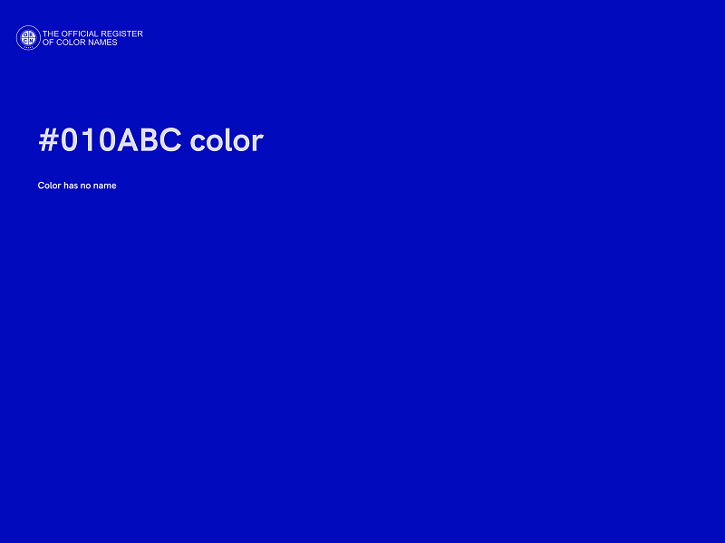 #010ABC color image