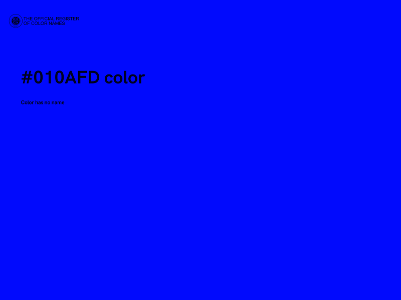 #010AFD color image