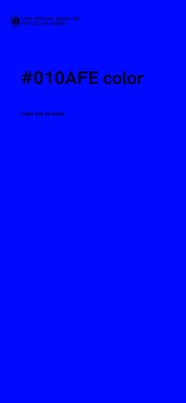 #010AFE color image