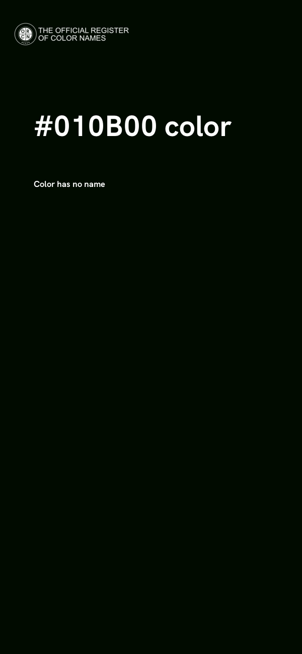 #010B00 color image