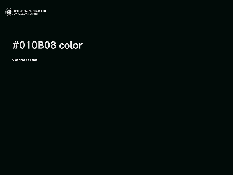 #010B08 color image