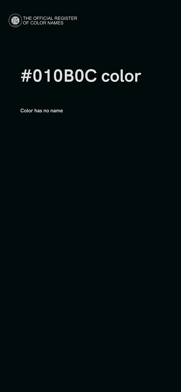 #010B0C color image