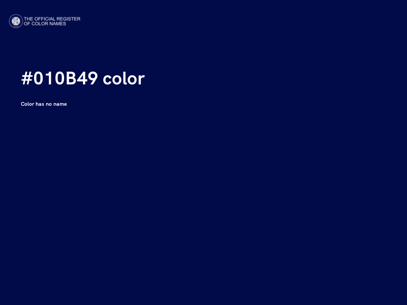 #010B49 color image