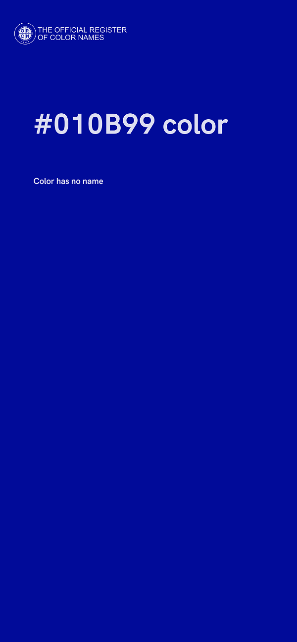 #010B99 color image