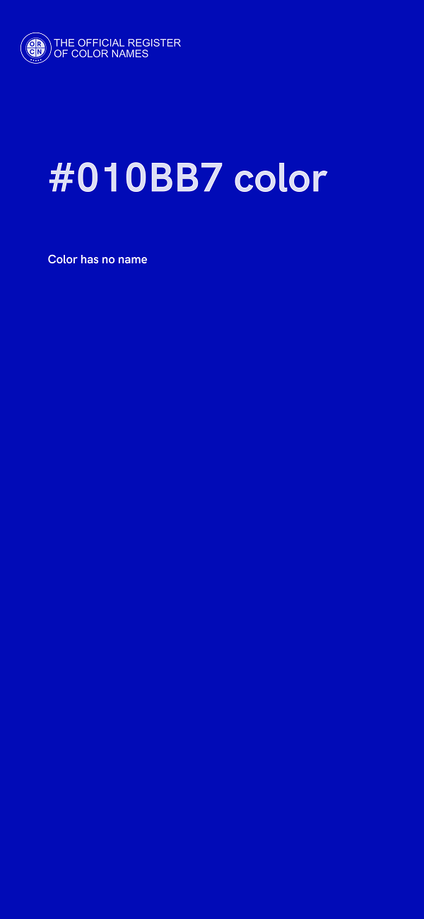 #010BB7 color image
