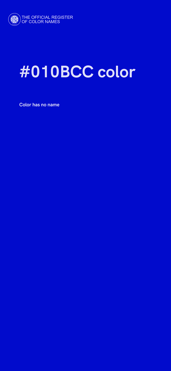 #010BCC color image
