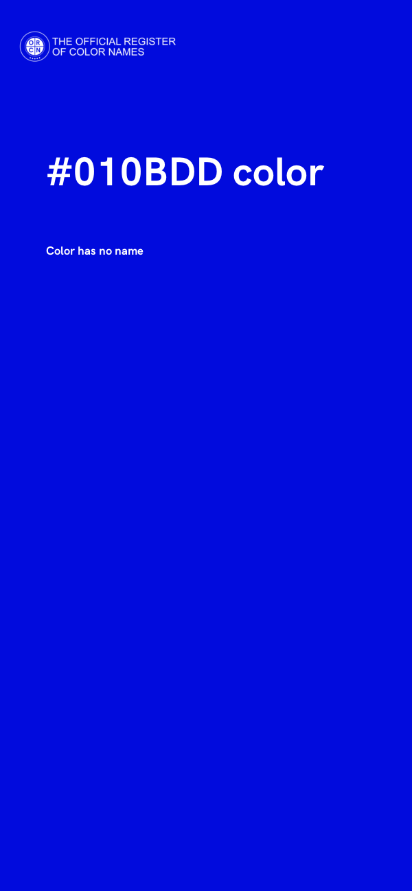 #010BDD color image