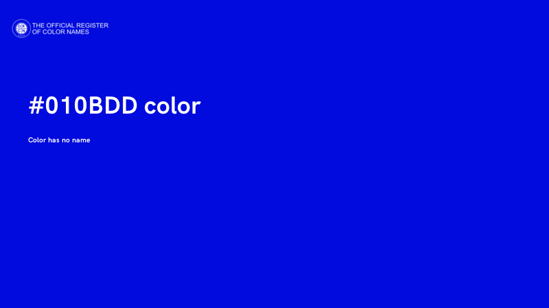 #010BDD color image
