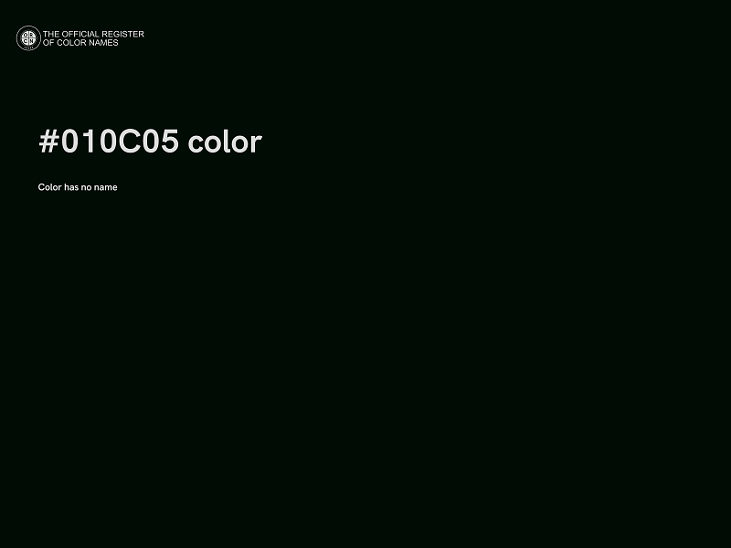 #010C05 color image