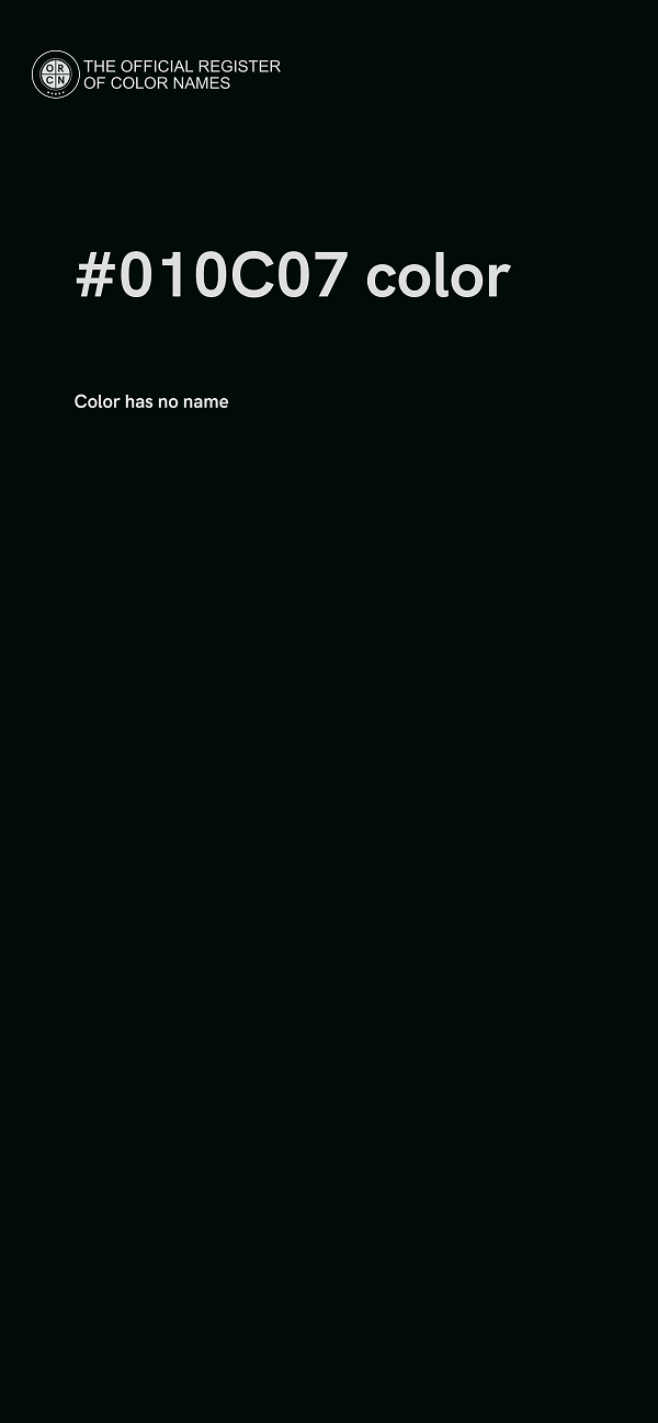 #010C07 color image
