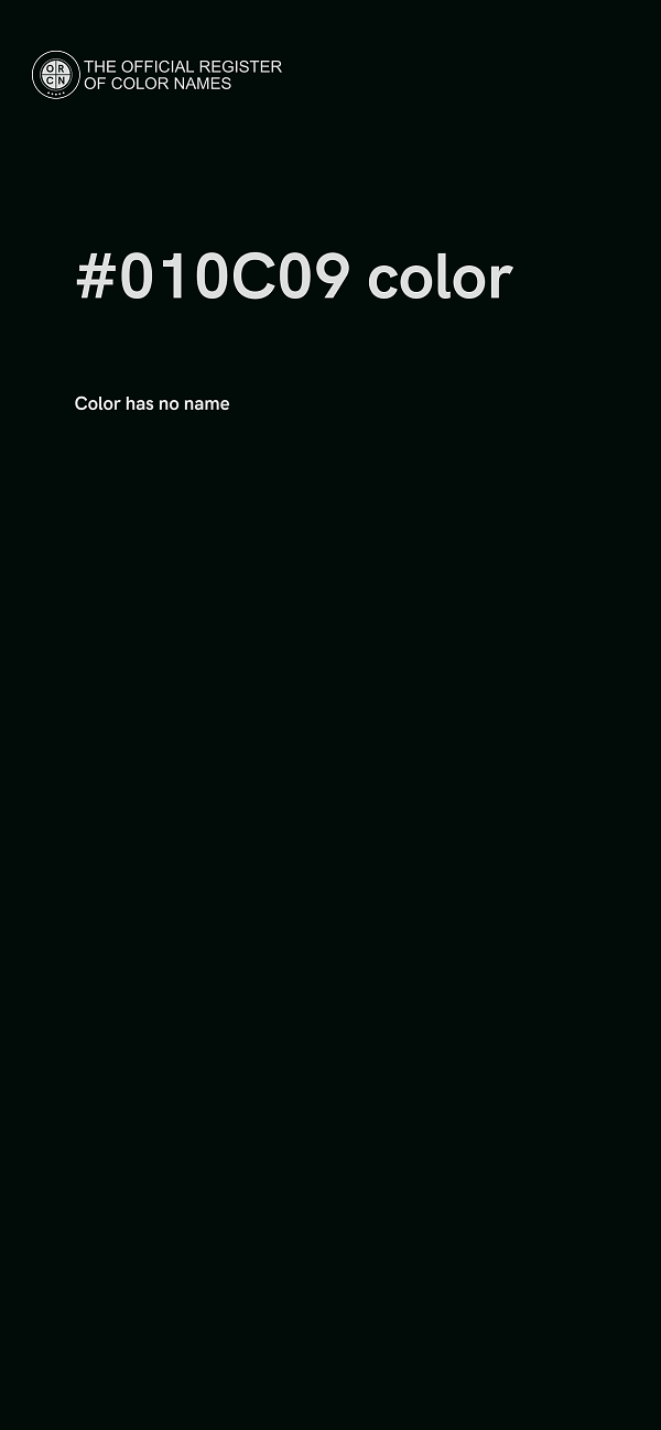 #010C09 color image