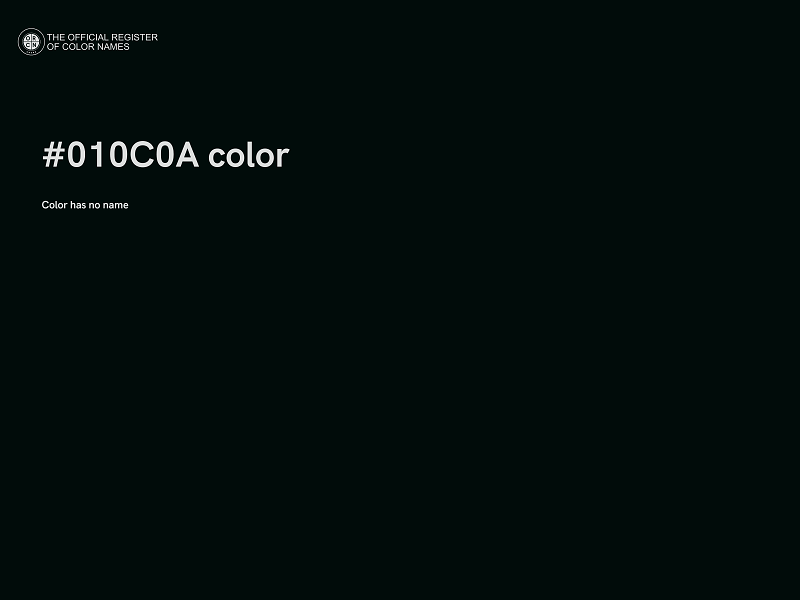 #010C0A color image