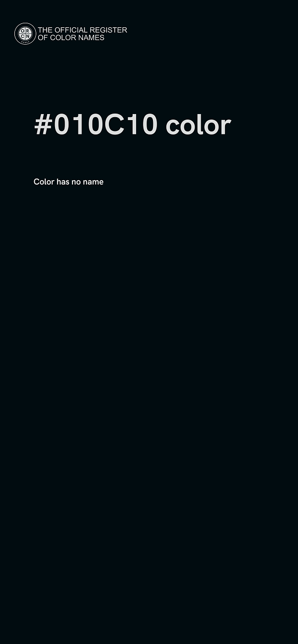 #010C10 color image