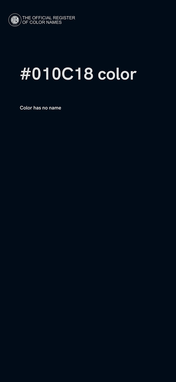 #010C18 color image
