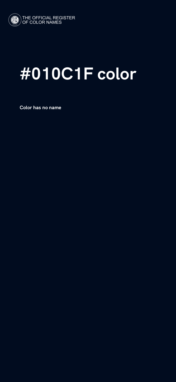 #010C1F color image