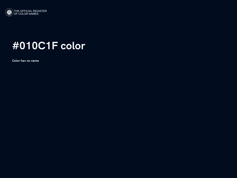 #010C1F color image
