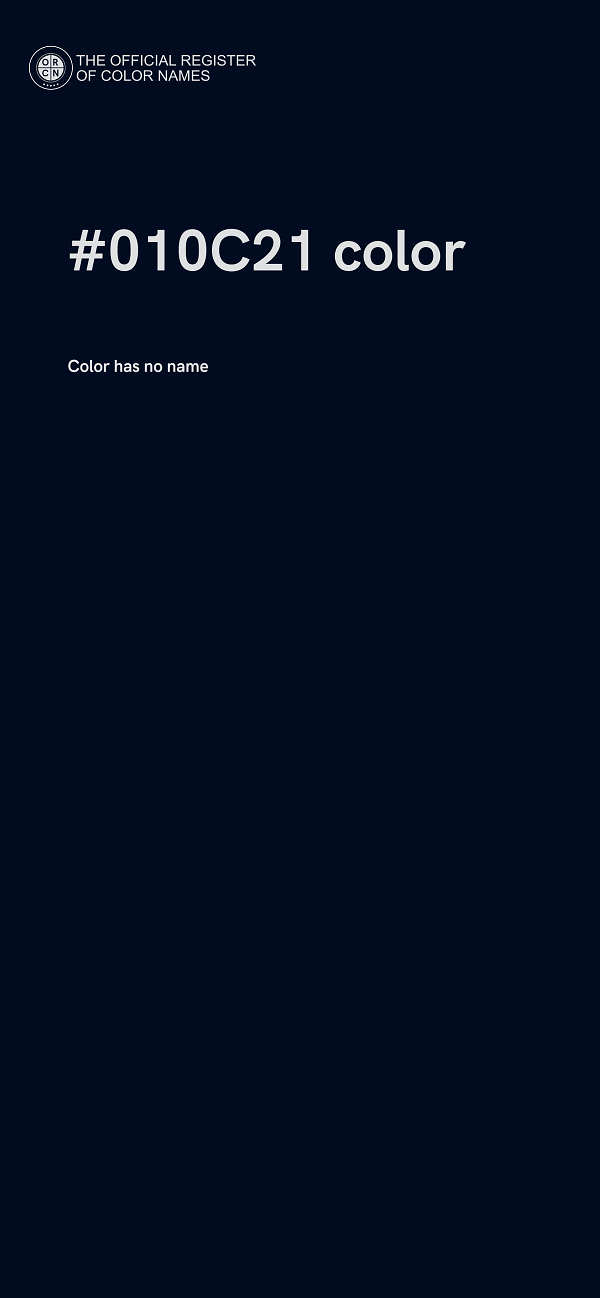#010C21 color image