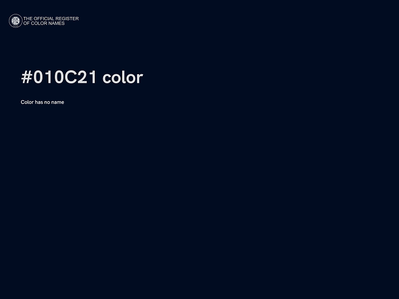 #010C21 color image