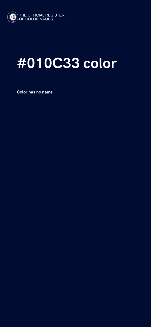 #010C33 color image