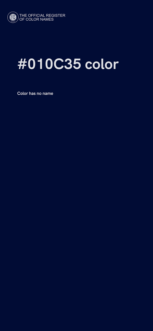#010C35 color image