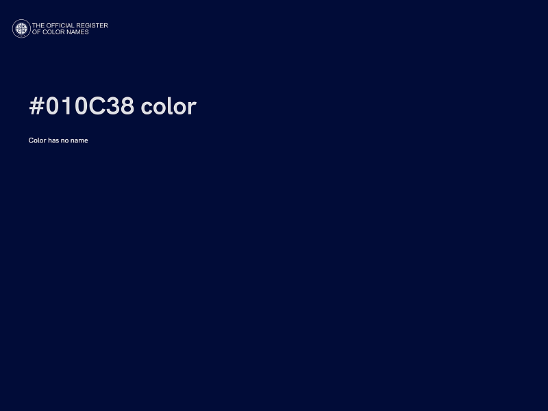 #010C38 color image