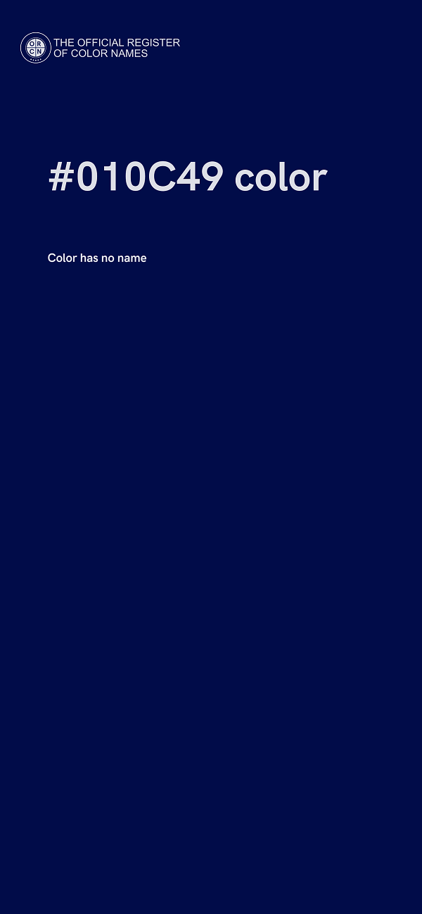 #010C49 color image