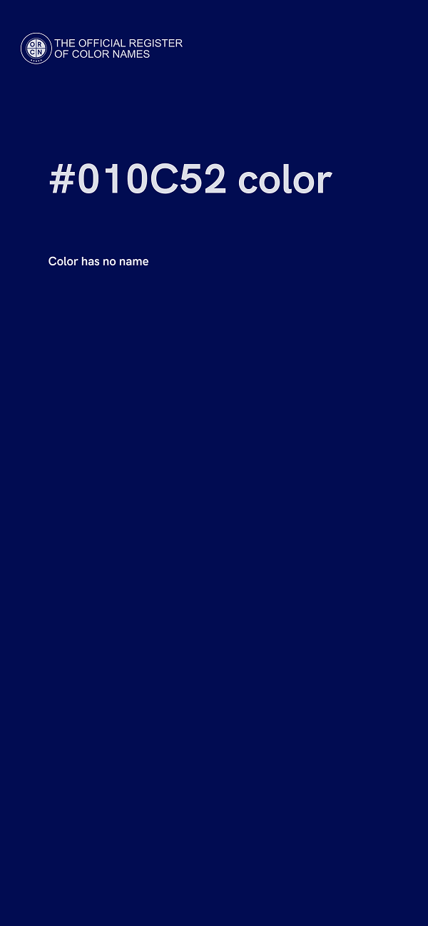 #010C52 color image