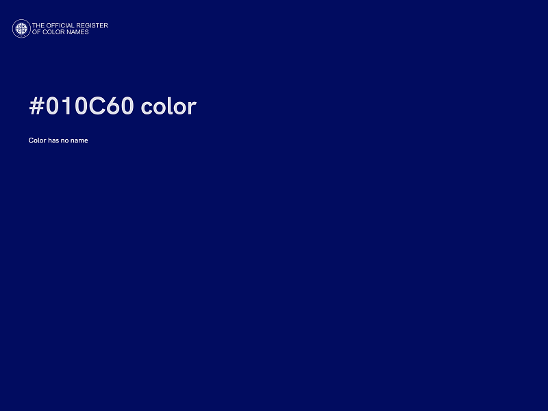 #010C60 color image