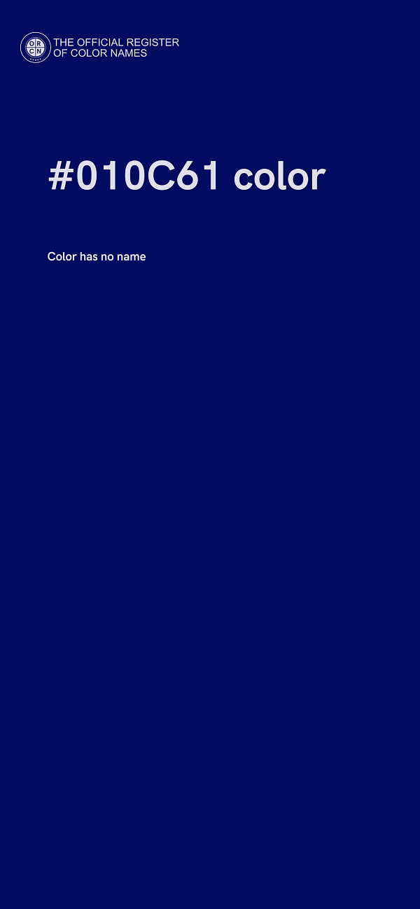 #010C61 color image