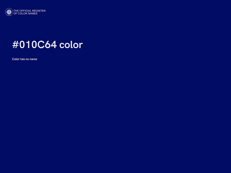 #010C64 color image