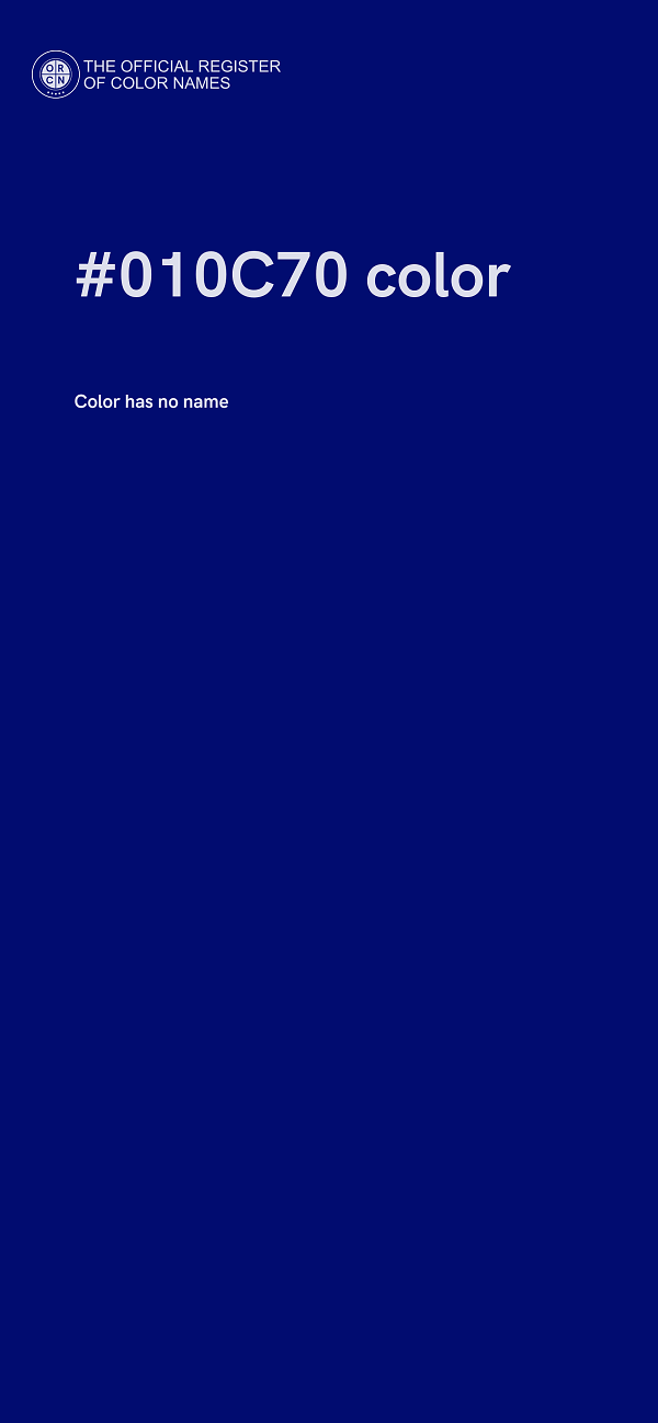 #010C70 color image