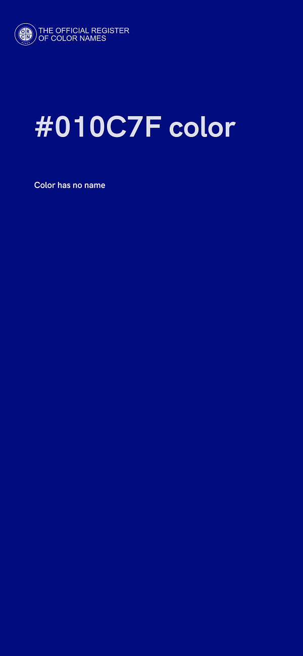 #010C7F color image