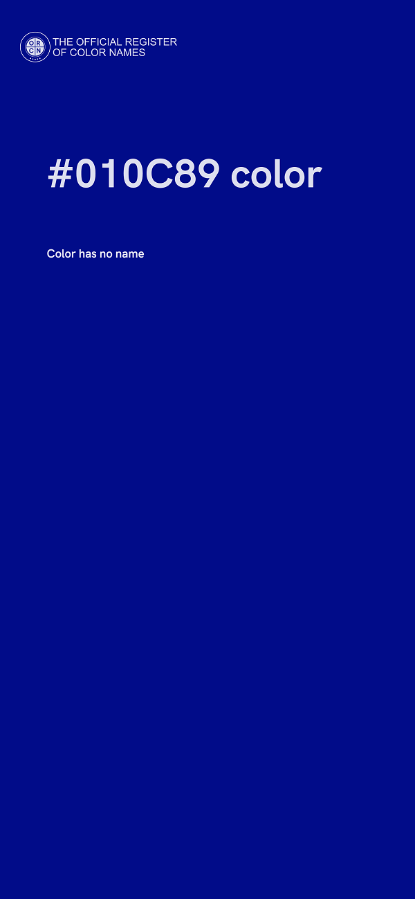 #010C89 color image