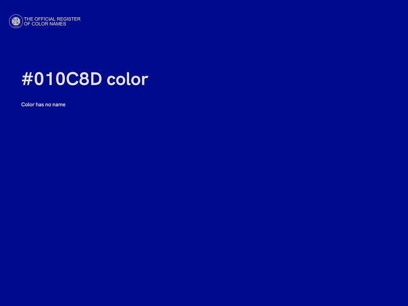 #010C8D color image
