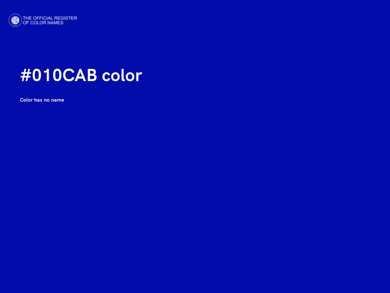 #010CAB color image