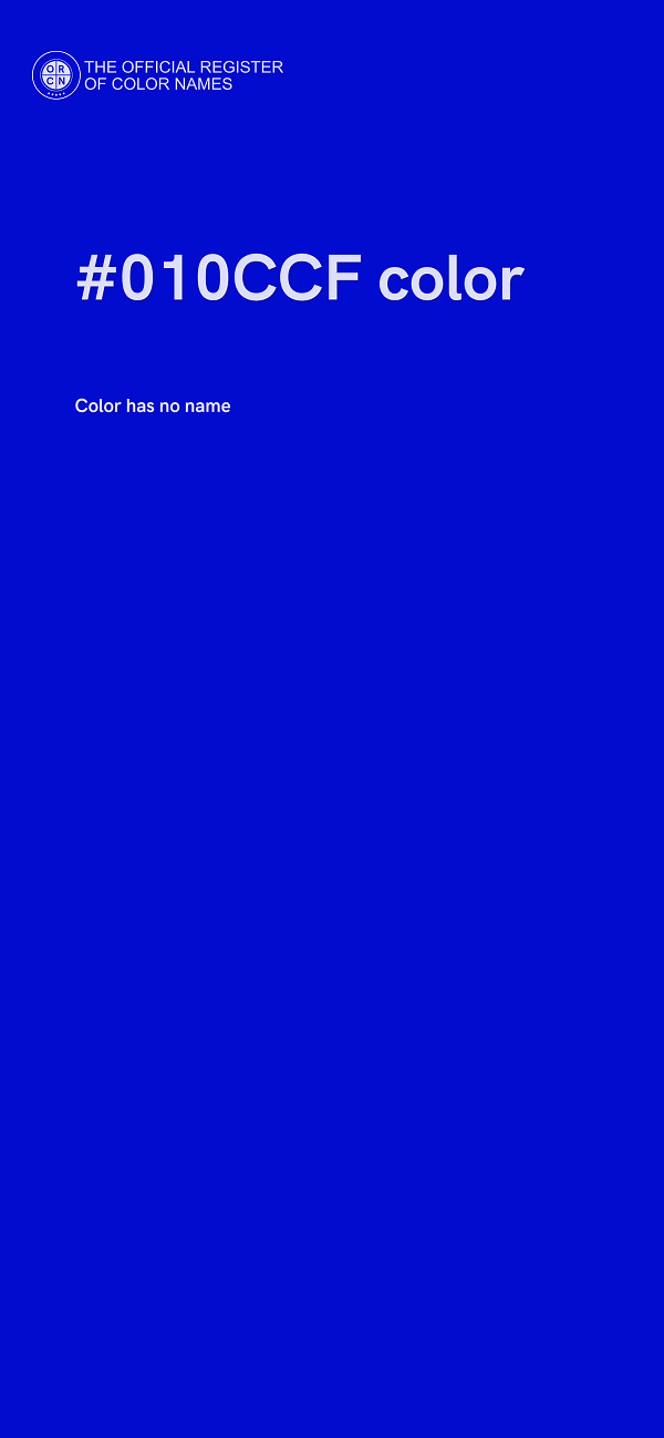 #010CCF color image